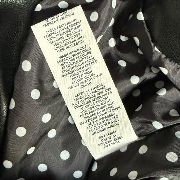 Anthropologie Avec Les Filles Faux Leather Jacket Black Size XS - Picture 9 of 13